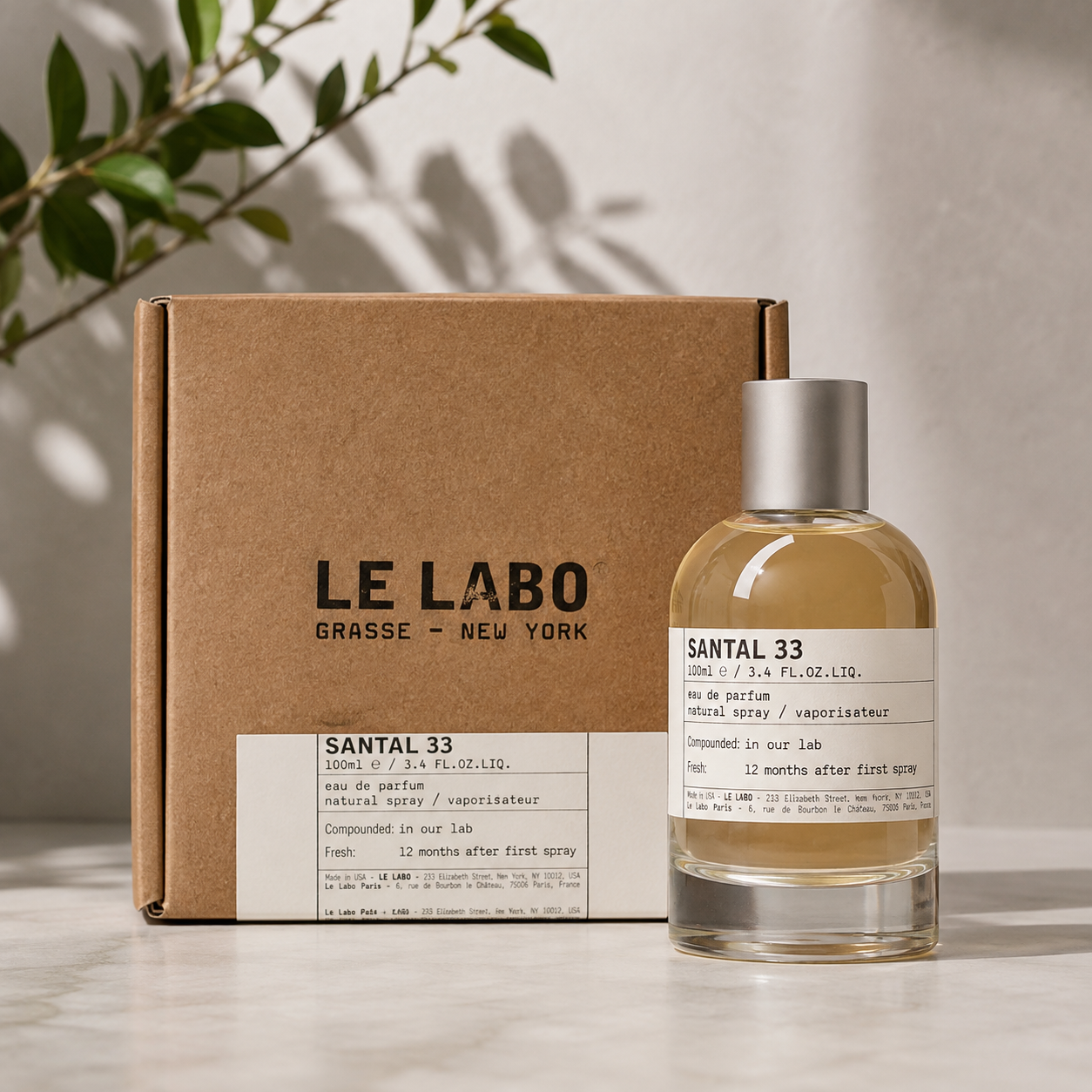 Le Labo Santal 33 Eau de Parfum Unisex Fragrance 100ml / 3.4 fl oz