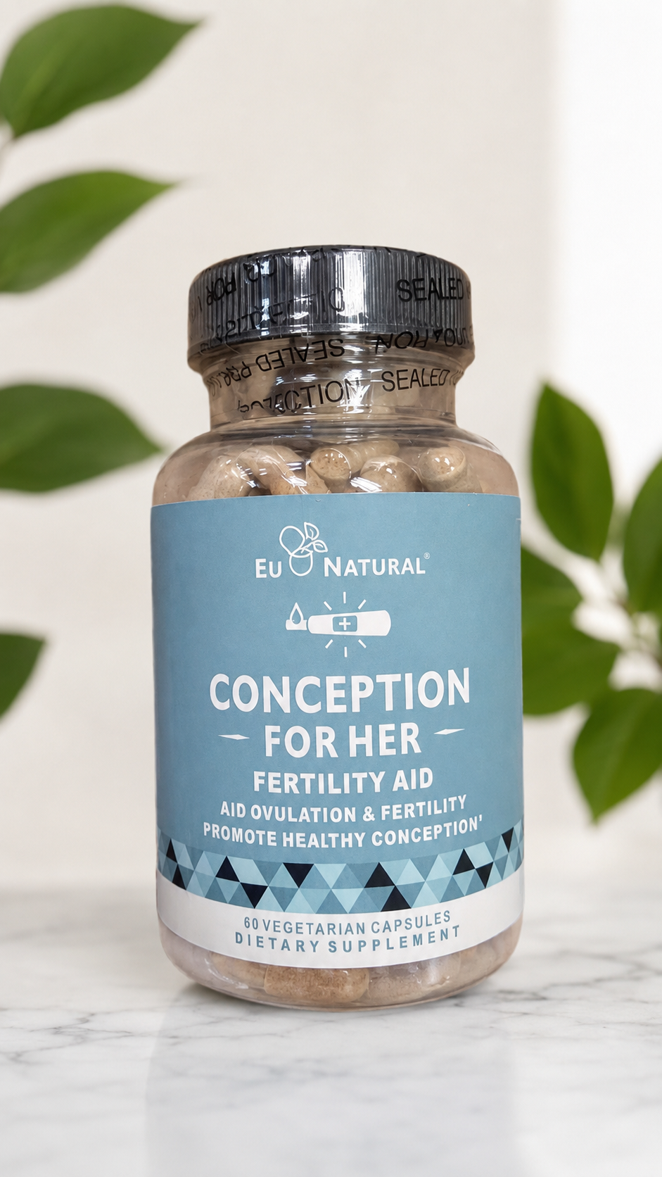 EU Natural Conception For Her Fertility Aid Supplement – 60 Vegetarian Capsules
