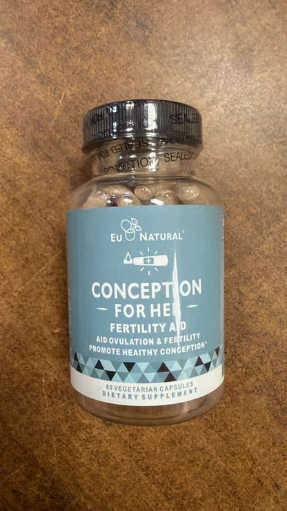 EU Natural Conception For Her Fertility Aid Supplement – 60 Vegetarian Capsules
