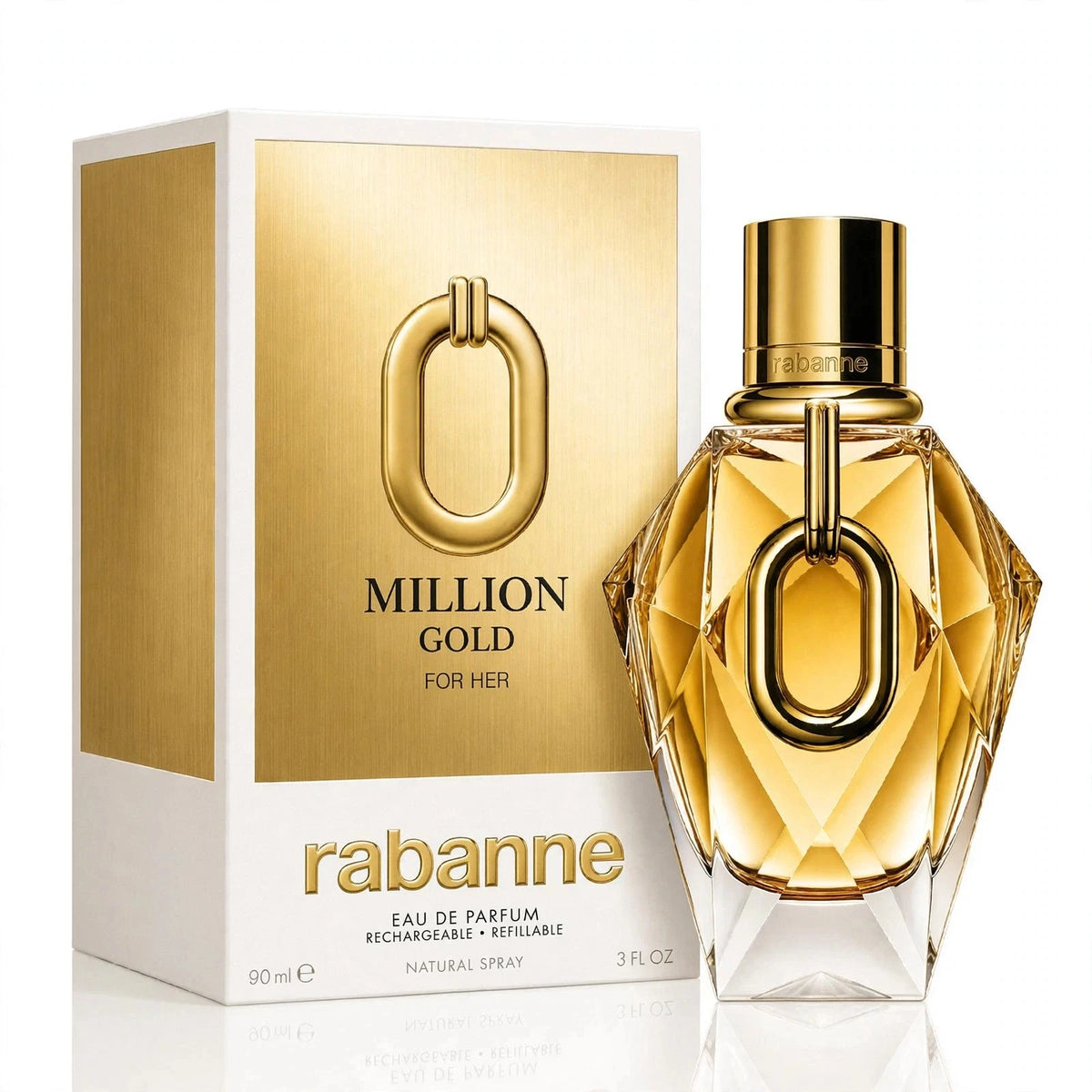 Rabanne Million Gold For Her Eau de Parfum 3.0 oz (90ml) for Women – New in Box