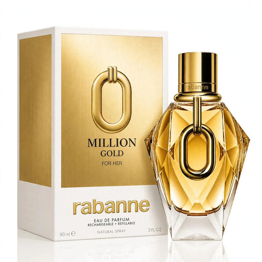 Rabanne Million Gold For Her Eau de Parfum 3.0 oz (90ml) for Women – New in Box