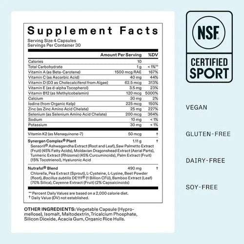 Nutrafol Women’s Balance Hair Growth Supplement – 120 Capsules – Women’s Wellness Support
