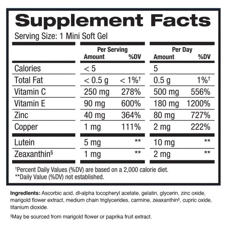 PreserVision AREDS 2 Formula Eye Vitamins Softgels – 2 Pack, 210 Count Each – EXP 08/2028